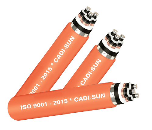 Cáp 3 lõi, màn chắn băng đồng, giáp băng thép 20/35(40.5)kV