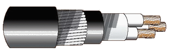 Cáp chống bén cháy theo IEC 60332-3-24, 0.6/1(1.2)kV, ruột đồng, 3 lõi, cách điện XLPE, giáp sợi thép mạ kẽm (hoặc giáp 2 lớp băng thép)