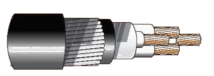 Cáp chống bén cháy theo IEC 60332-3-24, 0.6/1(1.2)kV, ruột đồng, 4 lõi, cách điện XLPE, giáp sợi thép mạ kẽm (hoặc giáp 2 lớp băng thép)