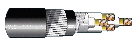 Cáp chống cháy theo IEC 60331-21, 0.6/1(1.2)kV, ruột đồng, 4 lõi, cách điện XLPE, giáp sợi thép mạ kẽm (hoặc giáp hai lớp băng thép)
