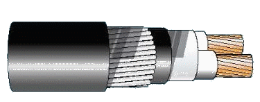 Cáp chống bén cháy theo IEC 60332-1, 0.6/1(1.2)kV, ruột đồng, 2 lõi, cách điện XLPE, giáp sợi thép mạ kẽm (hoặc giáp 2 lớp băng thép)