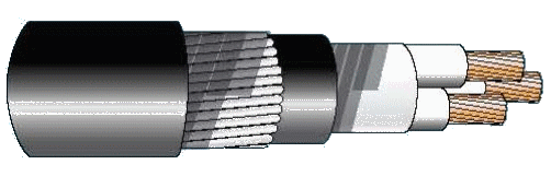 Cáp chống bén cháy theo IEC 60332-1, 0.6/1(1.2)kV, ruột đồng, 3 lõi, cách điện XLPE, giáp sợi thép mạ kẽm (hoặc giáp 2 lớp băng thép)